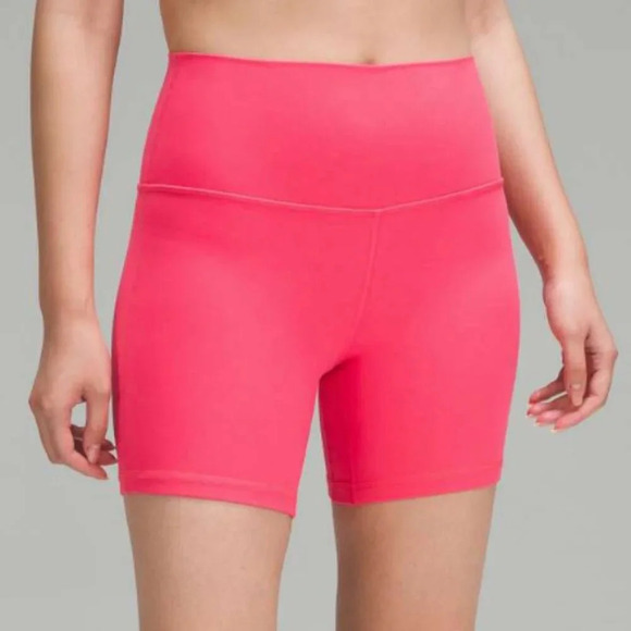 Lululemon Align High-Rise Biker Short 6" Lip Gloss Pink Size 2 - Picture 2 of 6